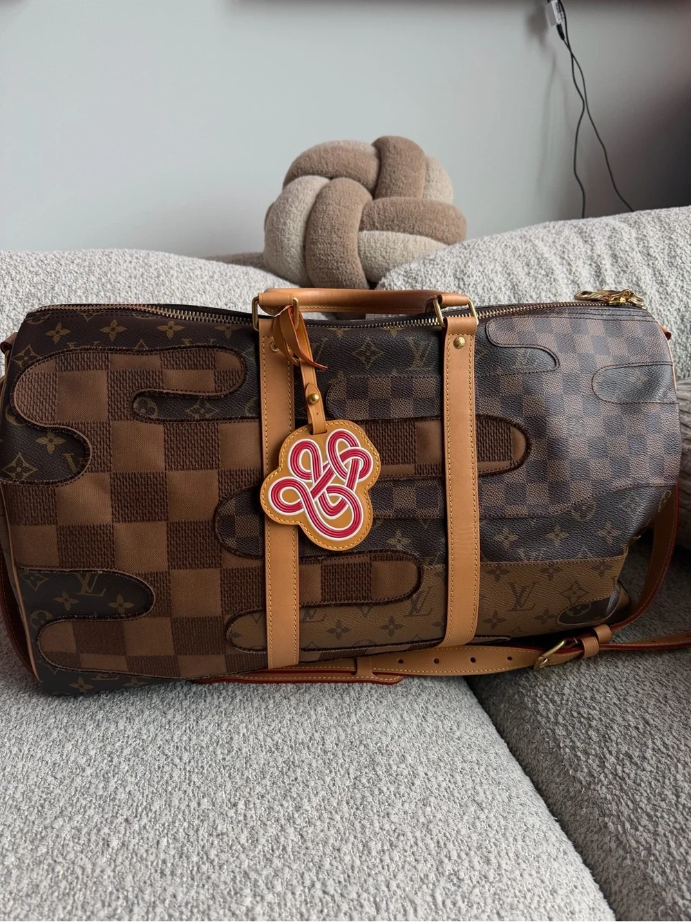 Louis Vuitton X Nigo Keepall Bandouliere 50 Brown
